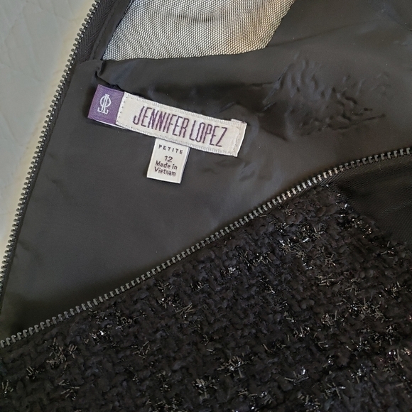 Jennifer Lopez Shimmery Black Dress w Sheer Back - Picture 4 of 6